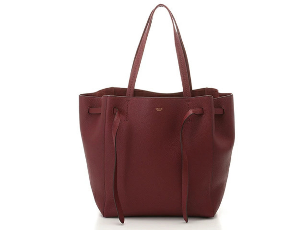 Celine bag tote Cabas Phantom wine soft grained calfskin